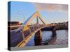 View of the River Clyde and the Tradeston Bridge, Glasgow, Scotland, United Kingdom, Europe-Karol Kozlowski-Stretched Canvas