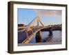 View of the River Clyde and the Tradeston Bridge, Glasgow, Scotland, United Kingdom, Europe-Karol Kozlowski-Framed Photographic Print