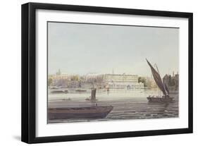 View of the River Front of New Somerset House, from Bankside, 1796-null-Framed Giclee Print