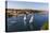 View of The River Nile and Nubian village on Elephantine Island, Aswan, Upper Egypt, Egypt, North A-Jane Sweeney-Stretched Canvas