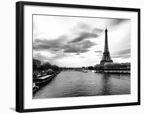 View of the River Seine and the Eiffel Tower - Paris - France - Europe-Philippe Hugonnard-Framed Photographic Print