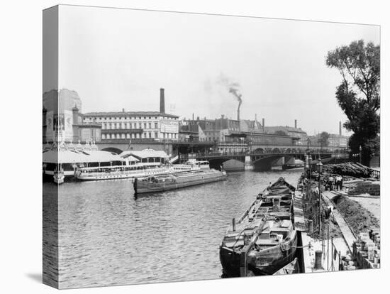 View of the River Spree, Berlin, circa 1910-Jousset-Stretched Canvas