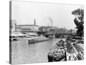 View of the River Spree, Berlin, circa 1910-Jousset-Stretched Canvas