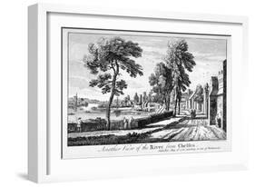 View of the River Thames from Chelsea, London, 1750-Jean Baptiste Claude Chatelain-Framed Giclee Print