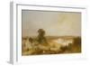 View of the River Thames from Richmond Hill, 1835 (Oil on Canvas)-James Baker Pyne-Framed Giclee Print