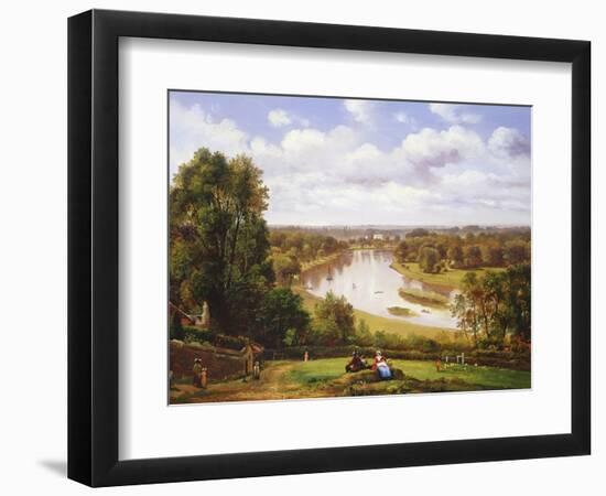 View of the River Thames from Richmond Hill-Thomas Christopher Hofland-Framed Giclee Print