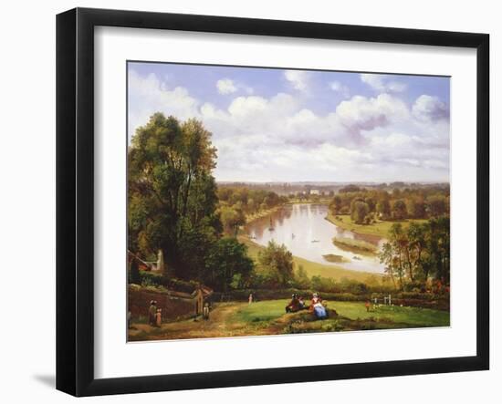 View of the River Thames from Richmond Hill-Thomas Christopher Hofland-Framed Giclee Print