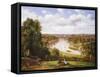 View of the River Thames from Richmond Hill-Thomas Christopher Hofland-Framed Stretched Canvas