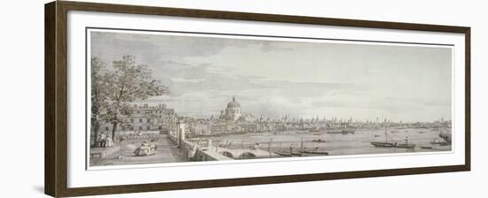 View of the River Thames, London, C1750-Canaletto-Framed Giclee Print