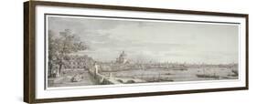 View of the River Thames, London, C1750-Canaletto-Framed Giclee Print