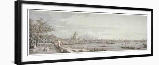 View of the River Thames, London, C1750-Canaletto-Framed Giclee Print
