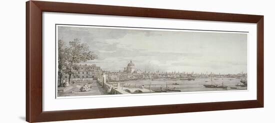 View of the River Thames, London, C1750-Canaletto-Framed Giclee Print