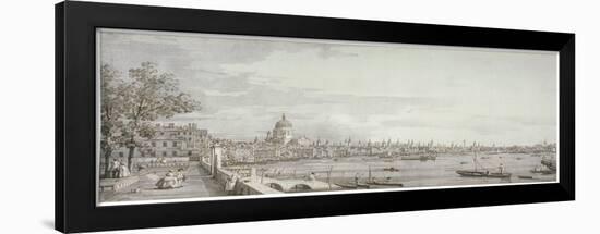 View of the River Thames, London, C1750-Canaletto-Framed Giclee Print