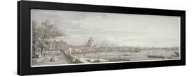 View of the River Thames, London, C1750-Canaletto-Framed Giclee Print