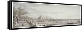 View of the River Thames, London, C1750-Canaletto-Framed Stretched Canvas