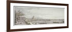 View of the River Thames, London, C1750-Canaletto-Framed Giclee Print