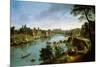 View of the River Tiber in Rome-Gaspar van Wittel-Mounted Giclee Print