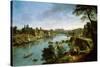 View of the River Tiber in Rome-Gaspar van Wittel-Stretched Canvas