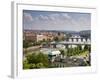 View of the River Vltava and Bridges, Prague, Czech Republic, Europe-Gavin Hellier-Framed Photographic Print