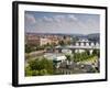 View of the River Vltava and Bridges, Prague, Czech Republic, Europe-Gavin Hellier-Framed Photographic Print