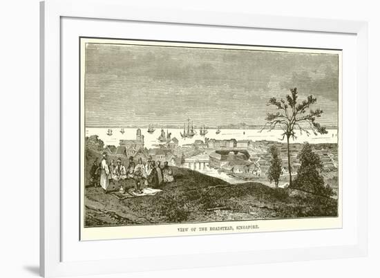 View of the Roadstead, Singapore-English School-Framed Giclee Print