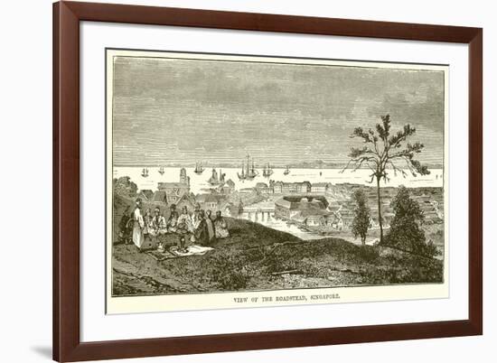 View of the Roadstead, Singapore-English School-Framed Giclee Print