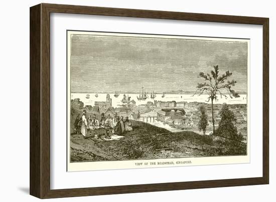 View of the Roadstead, Singapore-English School-Framed Giclee Print