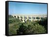 View of the Roman Aqueduct, Built circa 19 BC-null-Framed Stretched Canvas