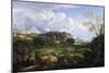 View of the Roman Campagna (Oil on Canvas)-Gaspard Poussin Dughet-Mounted Giclee Print