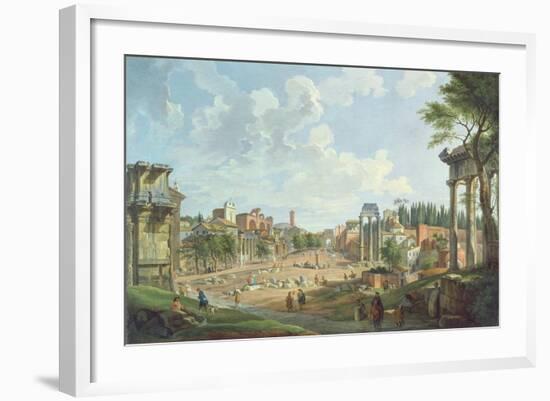 View of the Roman Forum, 1747-Giovanni Paolo Panini-Framed Giclee Print