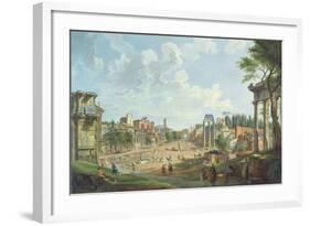 View of the Roman Forum, 1747-Giovanni Paolo Panini-Framed Giclee Print