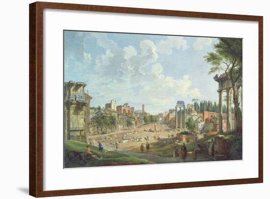 View of the Roman Forum, 1747-Giovanni Paolo Panini-Framed Giclee Print