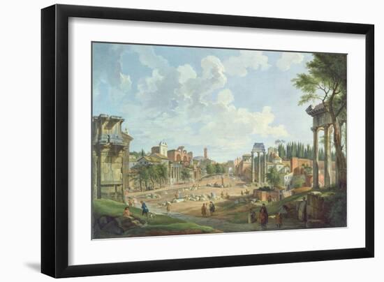 View of the Roman Forum, 1747-Giovanni Paolo Panini-Framed Giclee Print