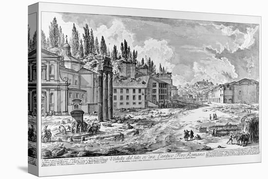 View of the Roman Forum, C.1747-78-Giovanni Battista Piranesi-Stretched Canvas