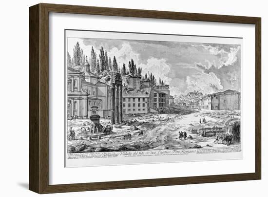 View of the Roman Forum, C.1747-78-Giovanni Battista Piranesi-Framed Giclee Print