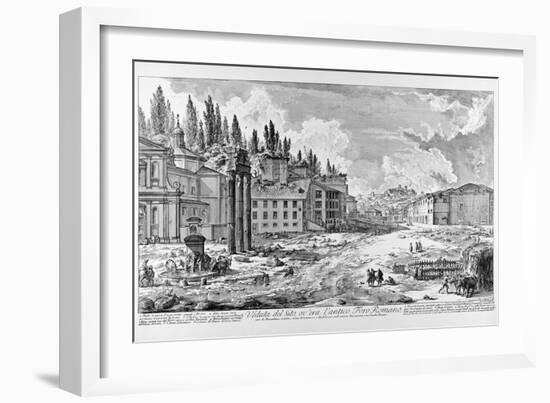 View of the Roman Forum, C.1747-78-Giovanni Battista Piranesi-Framed Giclee Print