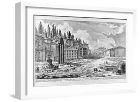 View of the Roman Forum, C.1747-78-Giovanni Battista Piranesi-Framed Giclee Print