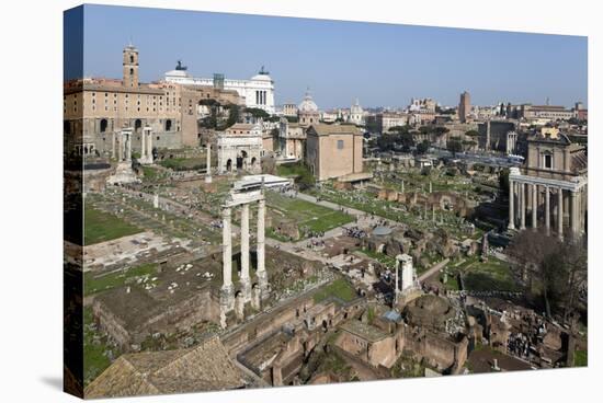 View of the Roman Forum (Foro Romano) from the Palatine Hill, Rome, Lazio, Italy-Stuart Black-Stretched Canvas