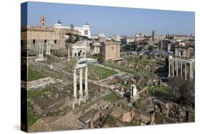 View of the Roman Forum (Foro Romano) from the Palatine Hill, Rome, Lazio, Italy-Stuart Black-Stretched Canvas