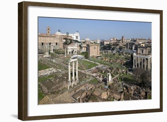 View of the Roman Forum (Foro Romano) from the Palatine Hill, Rome, Lazio, Italy-Stuart Black-Framed Photographic Print