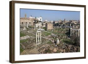 View of the Roman Forum (Foro Romano) from the Palatine Hill, Rome, Lazio, Italy-Stuart Black-Framed Photographic Print