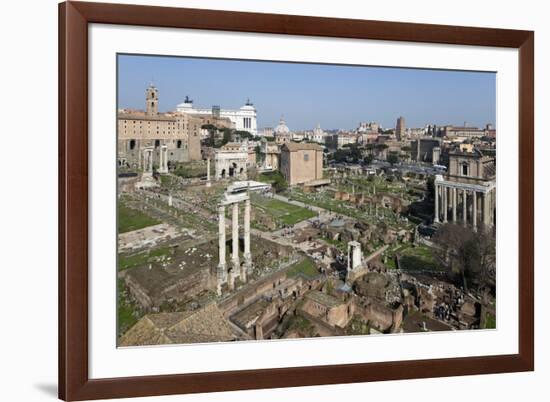 View of the Roman Forum (Foro Romano) from the Palatine Hill, Rome, Lazio, Italy-Stuart Black-Framed Photographic Print