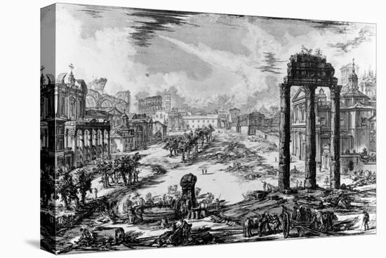 View of the Roman Forum, from the 'Views of Rome' Series, 1758-Giovanni Battista Piranesi-Stretched Canvas