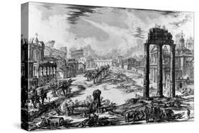 View of the Roman Forum, from the 'Views of Rome' Series, 1758-Giovanni Battista Piranesi-Stretched Canvas