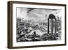 View of the Roman Forum, from the 'Views of Rome' Series, 1758-Giovanni Battista Piranesi-Framed Giclee Print