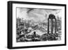 View of the Roman Forum, from the 'Views of Rome' Series, 1758-Giovanni Battista Piranesi-Framed Giclee Print