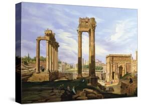 View of the Roman Forum-Jodocus Sebasiaen Adeele-Stretched Canvas