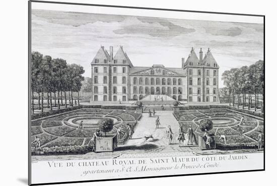 View of the Royal Chateau of Saint Maur from the Garden Side-Jacques Rigaud-Mounted Giclee Print