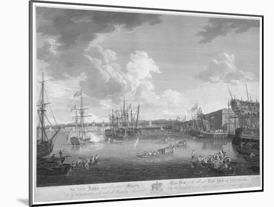 View of the Royal Dockyard, Deptford, London, 1793-W Woollett-Mounted Giclee Print