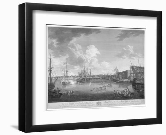 View of the Royal Dockyard, Deptford, London, 1793-W Woollett-Framed Premium Giclee Print